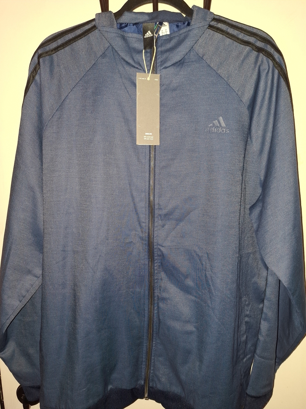 adidas Men's Blue Full‑Zip Track Jacket XL